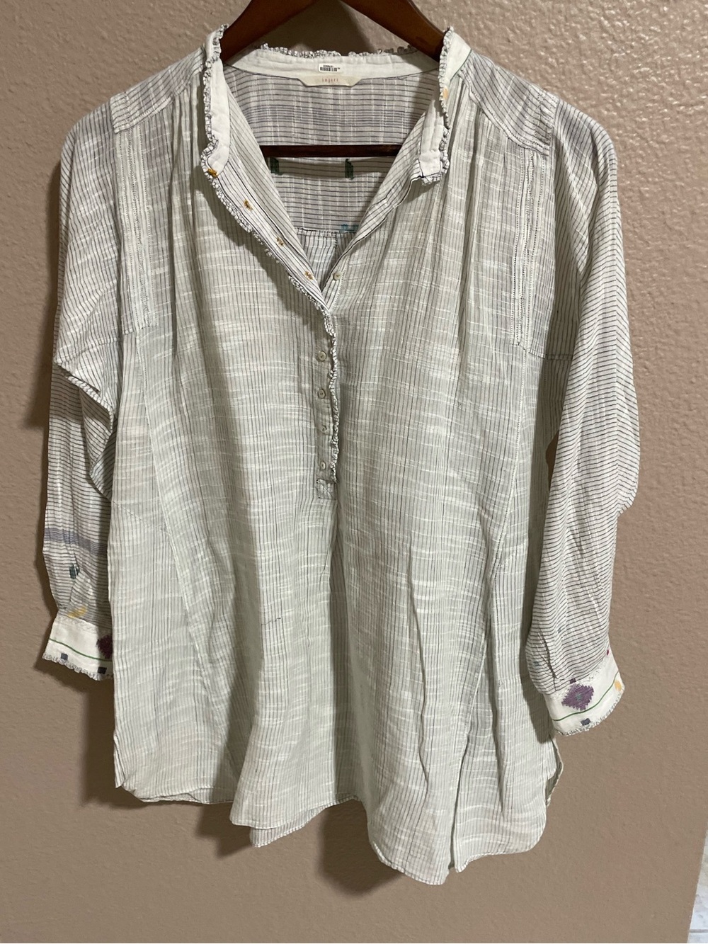 Injiri Boho Light Gray Striped Women's Tunic